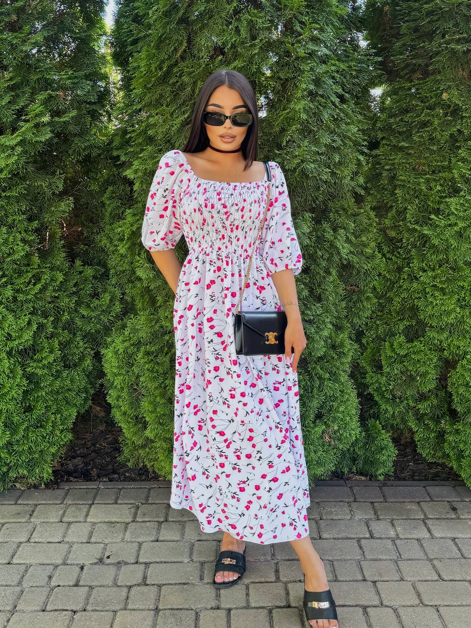 Женское платье макси белого цвета 33867