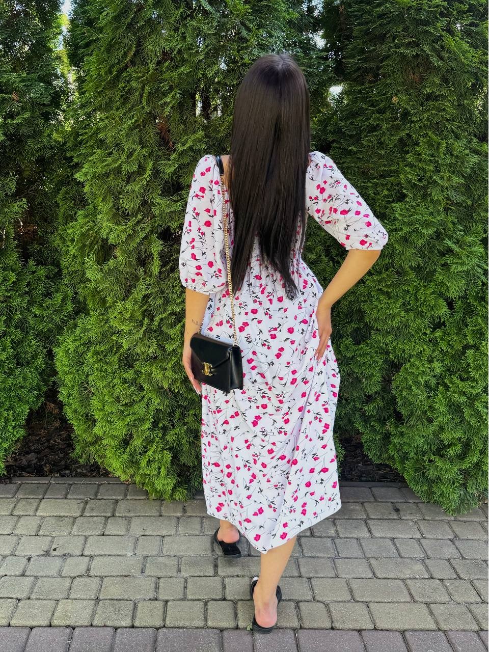 Женское платье макси белого цвета 33867