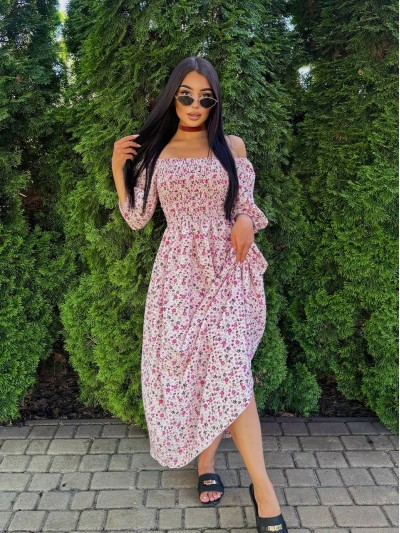 Жіноча сукня максі рожевого кольору 33868