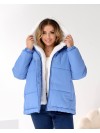 Женская зимняя куртка голубого цвета 36063