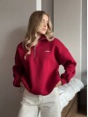 Жіноче худі вільного крою бордового кольору 35140