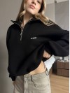 Жіноче худі вільного крою чорного кольору 35139