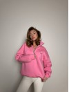 Женское худи свободного кроя розового цвета 34531