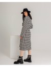 Жіноче легке кашемірове пальто чорно-бiлого кольору 34474