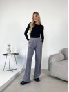 Женские ангоровые штаны графитового цвета 35402