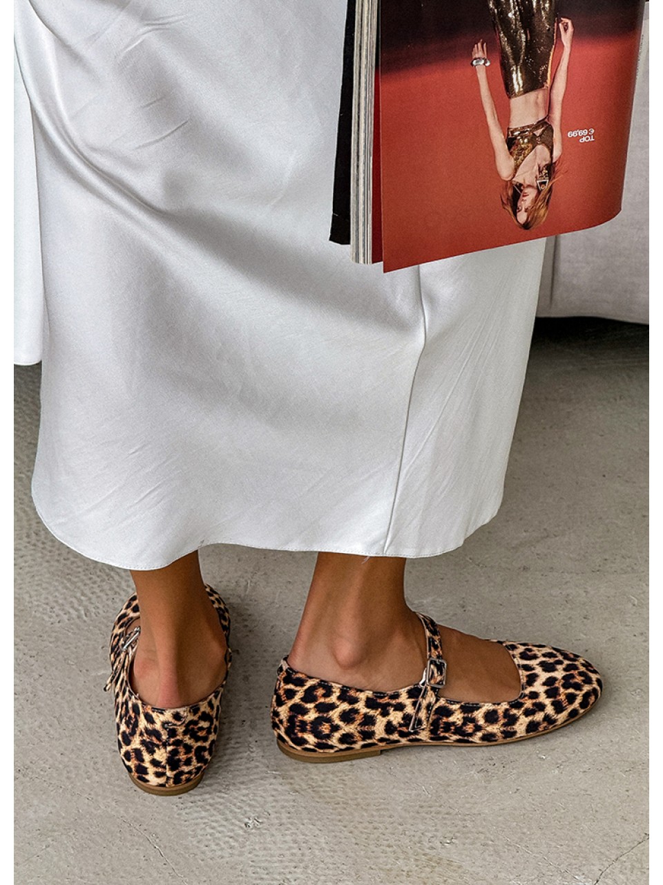 Жіночі шкіряні леопардові туфлі 34795