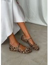 Жіночі шкіряні леопардові туфлі 34795
