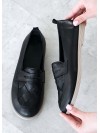 Жіночі шкіряні туфлі чорного кольору 35388
