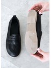 Жіночі шкіряні туфлі чорного кольору 35388