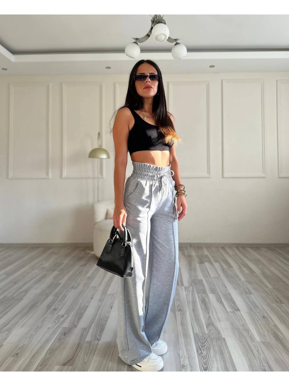 Женские спортивные штаны серого цвета 34342