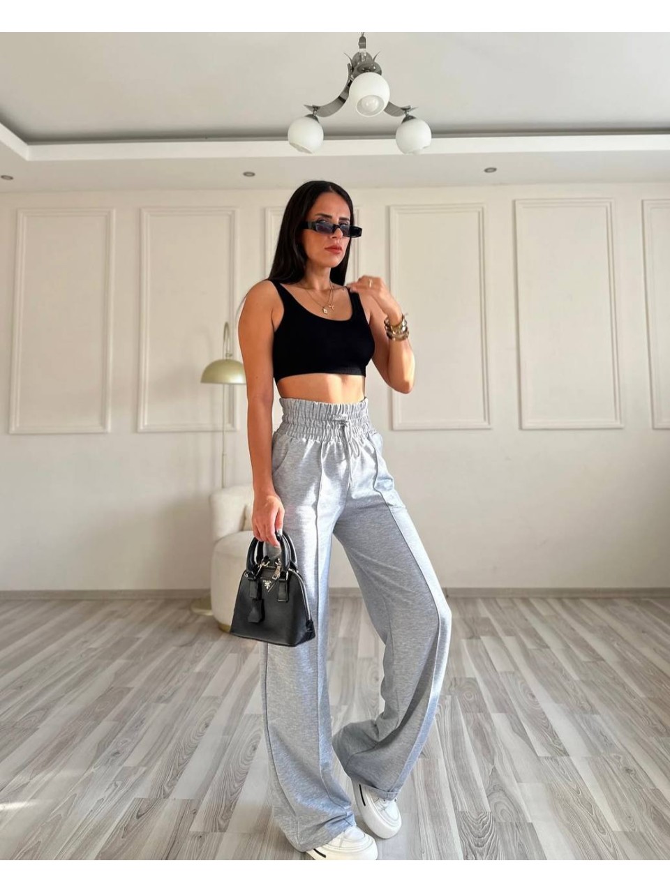 Женские спортивные штаны серого цвета 34342