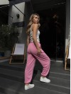 Жiночi спортивнi штани вiльного крою рожевого кольору 35130