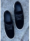 Чоловічі туфлі з натуральної замші на шнурівці чорного кольору 35472