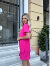 Жiночiй базовий костюм з шортами малинового кольору 33648