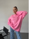 Жіночий базовий светр рожевого кольору 34345