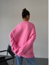 Жіночий базовий светр рожевого кольору 34345