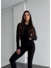 Жіночий базовий термокостюм чорного кольору 35879