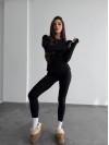 Жіночий базовий термокостюм чорного кольору 35879
