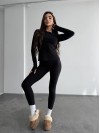 Жіночий базовий термокостюм чорного кольору 35879