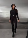 Жіночий базовий термокостюм чорного кольору 35912