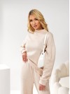 Жiночiй брючний костюм з ангори бежевого кольору 34170