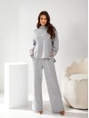 Женский брючный костюм из ангоры серого цвета 34173