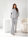 Женский брючный костюм из ангоры серого цвета 34173