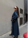 Женский длинный кардиган синего цвета 34618