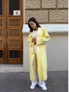 Женский длинный кардиган желтого цвета 34368