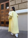 Женский длинный кардиган желтого цвета 34368