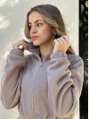 Жiночий флiсовий комбінезон бежевого кольору 35280