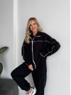 Жіночий флiсовий костюм на змiйцi чорного кольору 34945