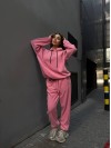 Жіночий флісовий костюм рожевого кольору 34651