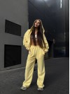 Жіночий флiсовий костюм жовтого кольору 35020