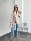 Женский кардиган с поясом бежевого цвета 34635