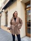 Женский кардиган с поясом кофейного цвета 34999