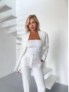 Женский классический костюм белого цвета 34463