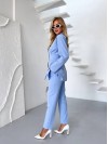 Женский классический костюм голубого цвета 34466