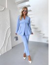 Женский классический костюм голубого цвета 34466