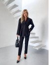 Женский классический костюм черного цвета 34464