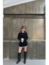 Жіночий костюм 2-ка зі спідницею чорного кольору 34494