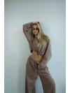 Жіночий костюм джогери+худi кавового кольору 35173