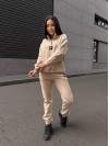 Жіночий костюм флісовий бежевого кольору 35079