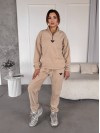 Жіночий костюм флісовий бежевого кольору 35619