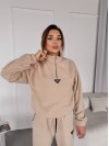 Жіночий костюм флісовий бежевого кольору 35619