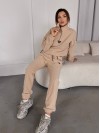 Жіночий костюм флісовий бежевого кольору 35619
