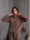 Жіночий костюм флісовий кавового кольору 35622