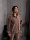 Жіночий костюм флісовий кавового кольору 35622