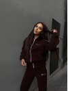Жіночий костюм флісовий коричневого кольору 35015