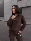 Жіночий костюм флісовий коричневого кольору 35075